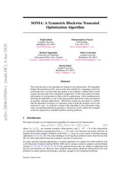 SONIA: A Symmetric Blockwise Truncated Optimization Algorithm