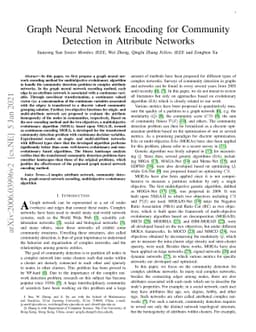 Graph Neural Network Encoding for Community Detection in Attribute
  Networks