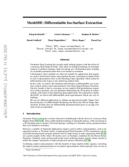 MeshSDF: Differentiable Iso-Surface Extraction