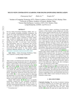 Multi-view Contrastive Learning for Online Knowledge Distillation