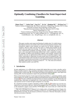 Optimally Combining Classifiers for Semi-Supervised Learning