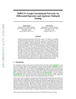 DiffGCN: Graph Convolutional Networks via Differential Operators and
  Algebraic Multigrid Pooling