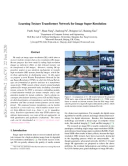 Learning Texture Transformer Network for Image Super-Resolution