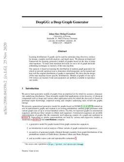 DeepGG: a Deep Graph Generator