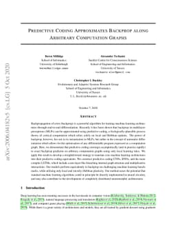 Predictive Coding Approximates Backprop along Arbitrary Computation
  Graphs