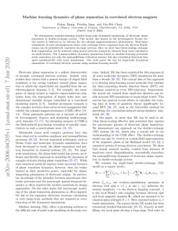 Machine learning dynamics of phase separation in correlated electron
  magnets