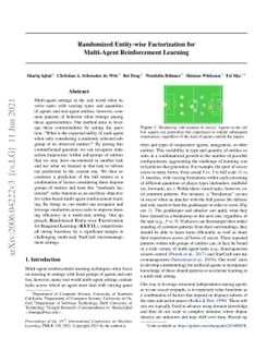 Randomized Entity-wise Factorization for Multi-Agent Reinforcement
  Learning