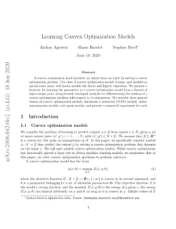 Learning Convex Optimization Models