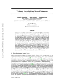 Training Deep Spiking Neural Networks