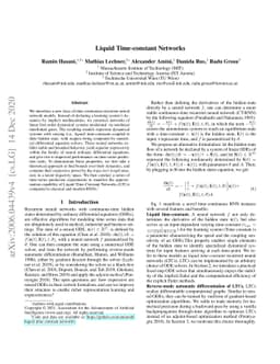 Liquid Time-constant Networks