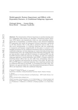 Model-agnostic Feature Importance and Effects with Dependent Features --
  A Conditional Subgroup Approach