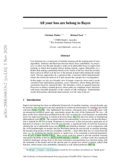 All your loss are belong to Bayes