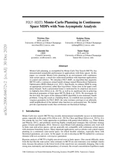 POLY-HOOT: Monte-Carlo Planning in Continuous Space MDPs with
  Non-Asymptotic Analysis