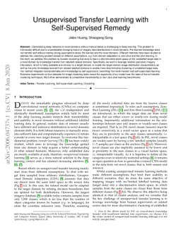 Unsupervised Transfer Learning with Self-Supervised Remedy