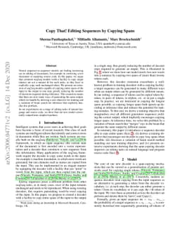 Copy that! Editing Sequences by Copying Spans