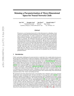 Skinning a Parameterization of Three-Dimensional Space for Neural
  Network Cloth