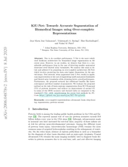 KiU-Net: Towards Accurate Segmentation of Biomedical Images using
  Over-complete Representations