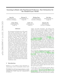 Learning-to-Rank with Partitioned Preference: Fast Estimation for the
  Plackett-Luce Model