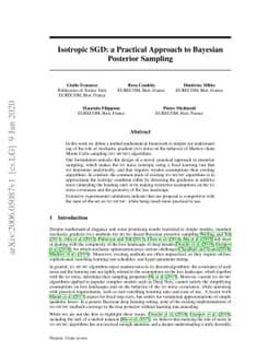 Isotropic SGD: a Practical Approach to Bayesian Posterior Sampling