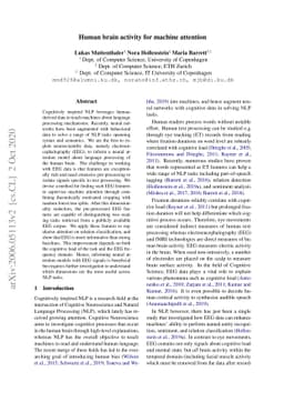 Human brain activity for machine attention