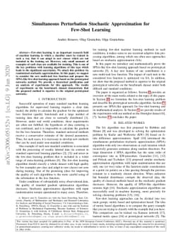 Simultaneous Perturbation Stochastic Approximation for Few-Shot Learning