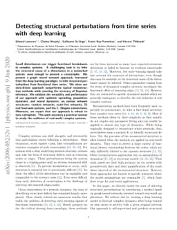 Detecting structural perturbations from time series with deep learning