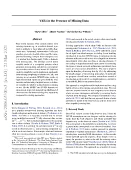VAEs in the Presence of Missing Data