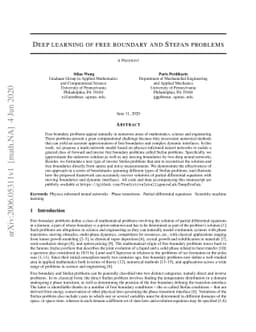 Deep learning of free boundary and Stefan problems