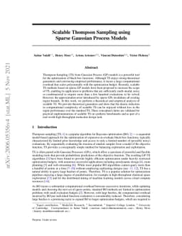 Scalable Thompson Sampling using Sparse Gaussian Process Models
