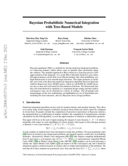 Bayesian Probabilistic Numerical Integration with Tree-Based Models