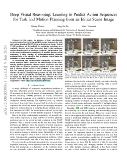 Deep Visual Reasoning: Learning to Predict Action Sequences for Task and
  Motion Planning from an Initial Scene Image