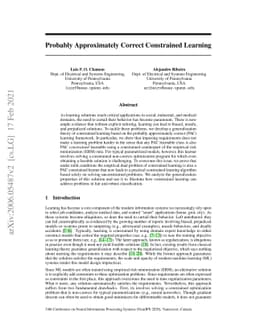 Probably Approximately Correct Constrained Learning