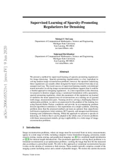 Supervised Learning of Sparsity-Promoting Regularizers for Denoising