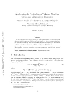 Accelerating the pool-adjacent-violators algorithm for isotonic
  distributional regression