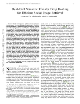 Dual-level Semantic Transfer Deep Hashing for Efficient Social Image
  Retrieval