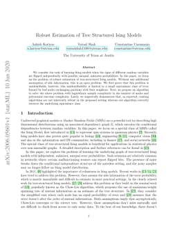 Robust Estimation of Tree Structured Ising Models