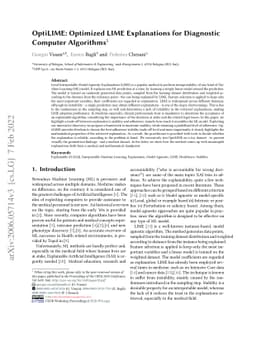 OptiLIME: Optimized LIME Explanations for Diagnostic Computer Algorithms