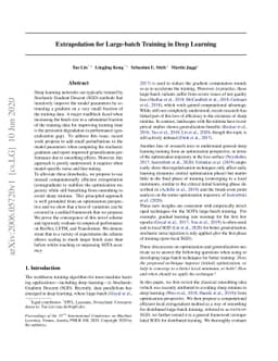 Extrapolation for Large-batch Training in Deep Learning