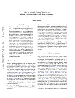 Interferometric Graph Transform: a Deep Unsupervised Graph
  Representation