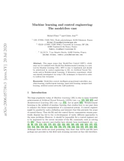 Machine learning and control engineering: The model-free case