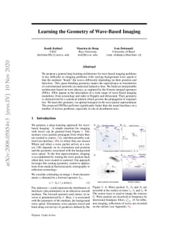 Learning the geometry of wave-based imaging