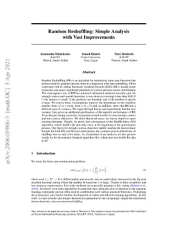 Random Reshuffling: Simple Analysis with Vast Improvements