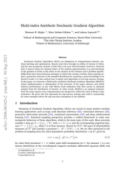Multi-index Antithetic Stochastic Gradient Algorithm