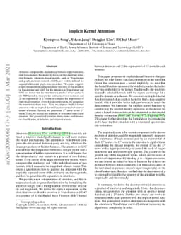 Implicit Kernel Attention