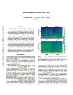 Perceiving Music Quality with GANs