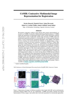 CoMIR: Contrastive Multimodal Image Representation for Registration