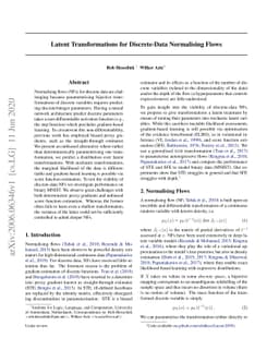 Latent Transformations for Discrete-Data Normalising Flows