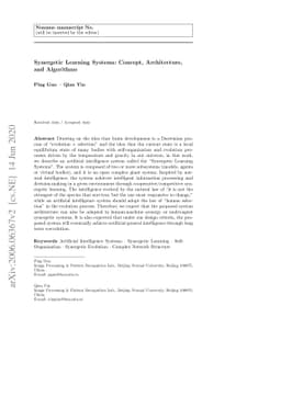 Synergetic Learning Systems: Concept, Architecture, and Algorithms