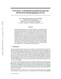GAIT-prop: A biologically plausible learning rule derived from
  backpropagation of error