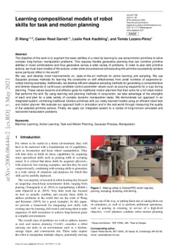 Learning compositional models of robot skills for task and motion
  planning